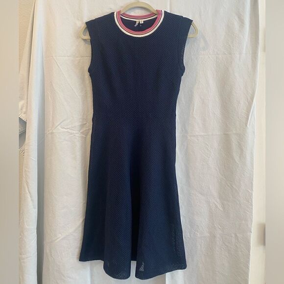 & Other Stories Navy Netted Dress - Picture 3 of 4